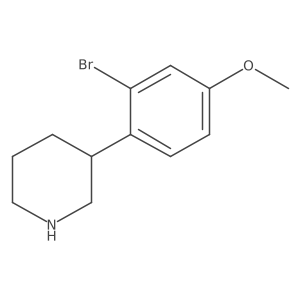3-(2-Bromo-4-methoxyphenyl)piperidine Structure