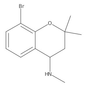8-Bromo-N,2,2-trimethyl-3,4-dihydro-2H-1-benzopyran-4-amine结构式