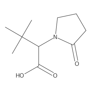 3,3-Dimethyl-2-(2-oxopyrrolidin-1-yl)butanoic acid Structure