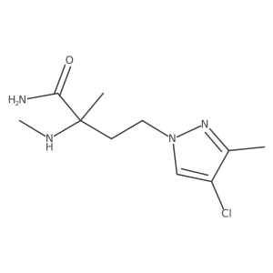 4-(4-Chloro-3-methyl-1h-pyrazol-1-yl)-2-methyl-2-(methylamino)butanamide结构式