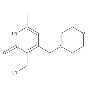 3-(aminomethyl)-6-methyl-4-(4-morpholinylmethyl)-2(1H)-pyridinone结构式
