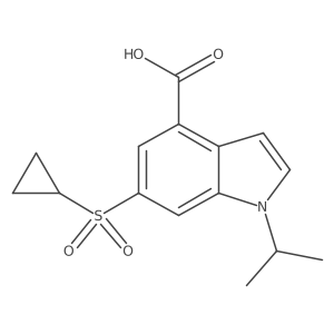 6-(cyclopropylsulfonyl)-1-isopropyl-1H-indole-4-carboxylic acid结构式