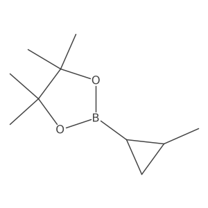 4,4,5,5-Tetramethyl-2-((trans)-2-methyl-cyclopropyl)-[1,3,2]dioxaborolane结构式