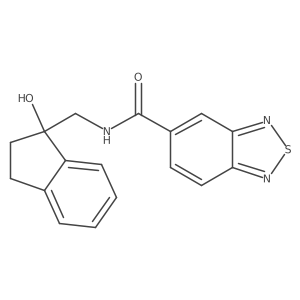 N-((1-hydroxy-2,3-dihydro-1H-inden-1-yl)methyl)benzo[c][1,2,5]thiadiazole-5-carboxamide Structure