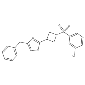 3-Benzyl-5-(1-((3-chlorophenyl)sulfonyl)azetidin-3-yl)-1,2,4-oxadiazole Structure