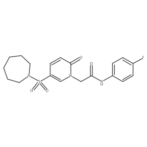 2-[5-(azepane-1-sulfonyl)-2-oxo-1,2-dihydropyridin-1-yl]-N-(4-fluorophenyl)acetamide Structure