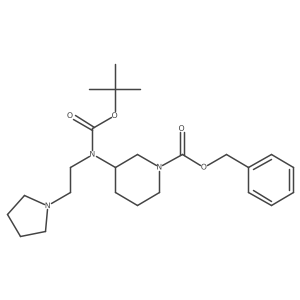 Benzyl 3-(tert-butoxycarbonyl(2-(pyrrolidin-1-yl)ethyl)amino)piperidine-1-carboxylate Structure