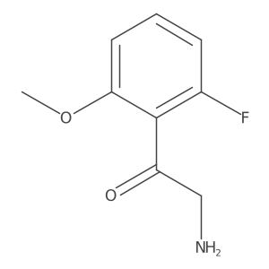 2-Amino-1-(2-fluoro-6-methoxyphenyl)ethan-1-one结构式