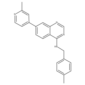 N-(4-Methylbenzyl)-7-(2-methylpyridin-4-yl)quinazolin-4-amine结构式