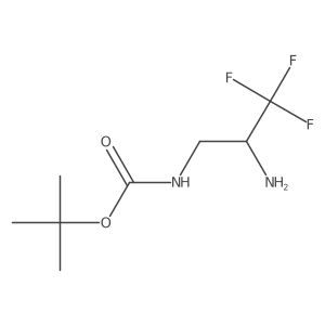 (R)-tert-Butyl (2-amino-3,3,3-trifluoropropyl)carbamate结构式