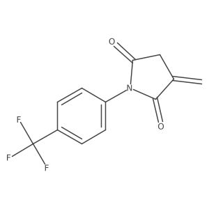 3-Methylidene-1-[4-(trifluoromethyl)phenyl]pyrrolidine-2,5-dione结构式