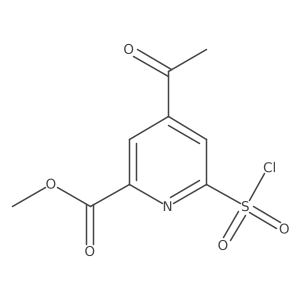 Methyl 4-acetyl-6-(chlorosulfonyl)pyridine-2-carboxylate结构式