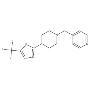 2-(1-(Pyridin-4-ylmethyl)piperidin-4-yl)-5-(trifluoromethyl)-1,3,4-oxadiazole结构式