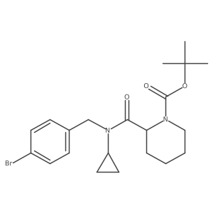tert-Butyl 2-((4-bromobenzyl)(cyclopropyl)carbamoyl)piperidine-1-carboxylate Structure