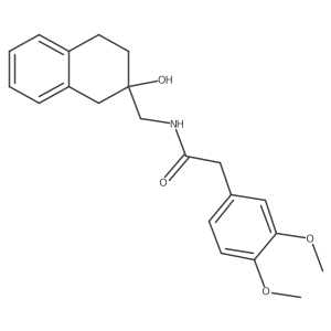 2-(3,4-dimethoxyphenyl)-N-((2-hydroxy-1,2,3,4-tetrahydronaphthalen-2-yl)methyl)acetamide结构式