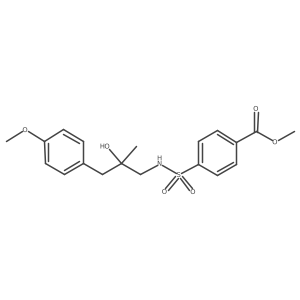 methyl 4-(N-(2-hydroxy-3-(4-methoxyphenyl)-2-methylpropyl)sulfamoyl)benzoate结构式