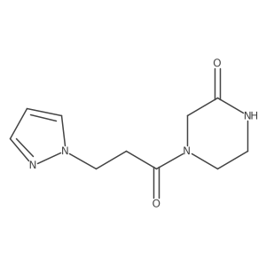 4-(3-(1h-Pyrazol-1-yl)propanoyl)piperazin-2-one Structure