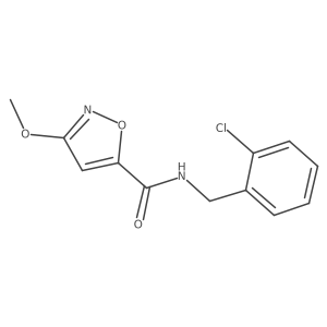 N-(2-chlorobenzyl)-3-methoxyisoxazole-5-carboxamide结构式
