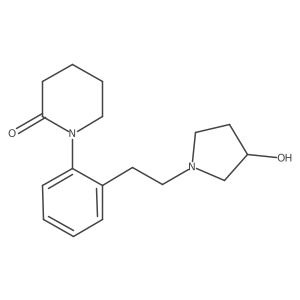 2-Piperidinone, 1-[2-[2-(3-hydroxy-1-pyrrolidinyl)ethyl]phenyl]-结构式