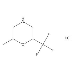 (2R,6R)-2-Methyl-6-(trifluoromethyl)morpholine hydrochloride结构式