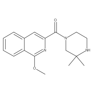 (3,3-Dimethylpiperazin-1-yl)(1-methoxyisoquinolin-3-yl)methanone结构式