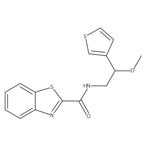N-(2-methoxy-2-(thiophen-3-yl)ethyl)benzo[d]thiazole-2-carboxamide结构式