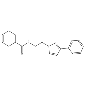 N-(2-(3-(pyridin-4-yl)-1H-pyrazol-1-yl)ethyl)cyclohex-3-enecarboxamide Structure