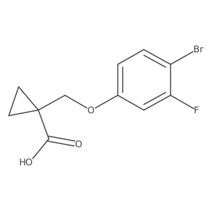 1-(4-Bromo-3-fluorophenoxymethyl)-cyclopropanecarboxylic acid结构式