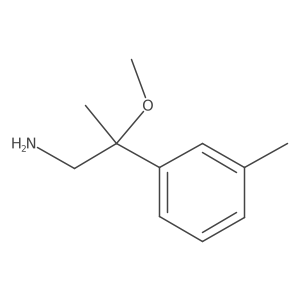 2-Methoxy-2-(3-methylphenyl)propan-1-amine结构式