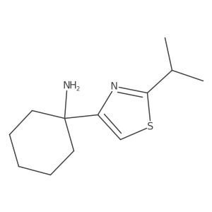 1-[2-(Propan-2-yl)-1,3-thiazol-4-yl]cyclohexan-1-amine Structure