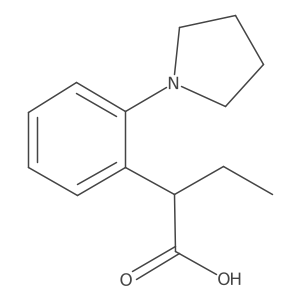 2-[2-(Pyrrolidin-1-yl)phenyl]butanoic acid Structure
