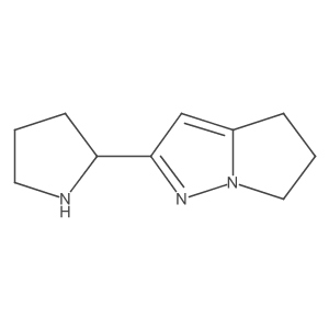 2-(Pyrrolidin-2-yl)-5,6-dihydro-4H-pyrrolo[1,2-b]pyrazole结构式
