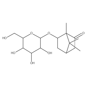 (1S,4R,6R)-6-(I(2)-D-Glucopyranosyloxy)-1,7,7-trimethylbicyclo[2.2.1]heptan-2-one结构式