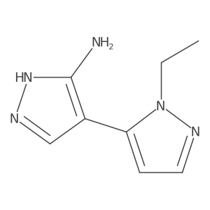 2-ethyl-1'H,2H-3,4'-bipyrazol-5'-amine Structure