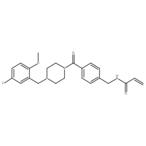 N-[(4-{4-[(5-fluoro-2-methoxyphenyl)methyl]piperazine-1-carbonyl}phenyl)methyl]prop-2-enamide Structure