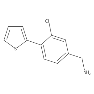 [3-Chloro-4-(thiophen-2-yl)phenyl]methanamine结构式