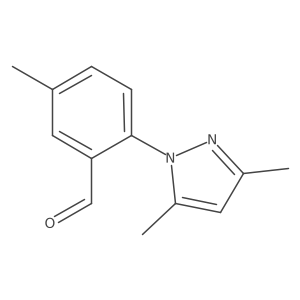 2-(3,5-dimethyl-1H-pyrazol-1-yl)-5-methylbenzaldehyde Structure