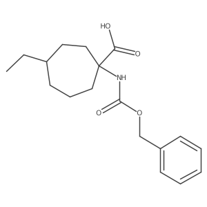 1-{[(Benzyloxy)carbonyl]amino}-4-ethylcycloheptane-1-carboxylic acid Structure