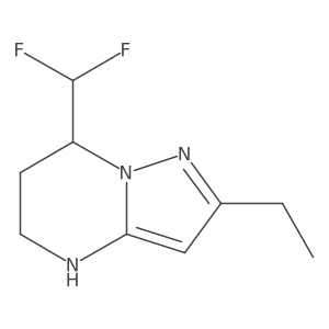 7-(Difluoromethyl)-2-ethyl-4H,5H,6H,7H-pyrazolo[1,5-a]pyrimidine Structure