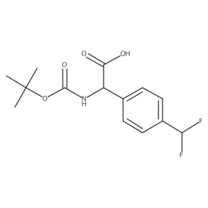2-((Tert-butoxycarbonyl)amino)-2-(4-(difluoromethyl)phenyl)acetic acid结构式