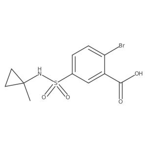 2-Bromo-5-[[(1-methylcyclopropyl)amino]sulfonyl]benzoic acid Structure