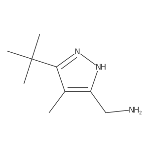 (3-tert-butyl-4-methyl-1H-pyrazol-5-yl)methanamine结构式