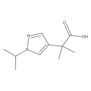 2-methyl-2-[1-(propan-2-yl)-1H-pyrazol-4-yl]propanoic acid Structure