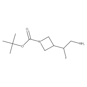 Tert-butyl 3-(2-amino-1-fluoroethyl)azetidine-1-carboxylate Structure