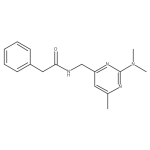 N-((2-(dimethylamino)-6-methylpyrimidin-4-yl)methyl)-2-phenylacetamide Structure