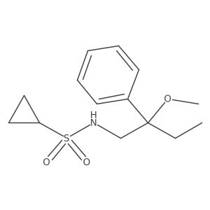 N-(2-methoxy-2-phenylbutyl)cyclopropanesulfonamide Structure