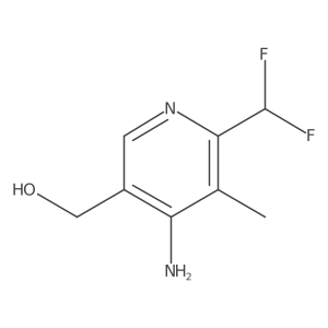 [4-amino-6-(difluoromethyl)-5-methyl-3-pyridyl]methanol结构式