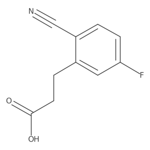 3-(2-Cyano-5-fluorophenyl)propanoic Acid结构式