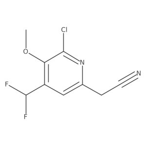 2-(6-Chloro-4-(difluoromethyl)-5-methoxypyridin-2-yl)acetonitrile Structure