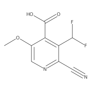 2-Cyano-3-(difluoromethyl)-5-methoxyisonicotinic acid Structure